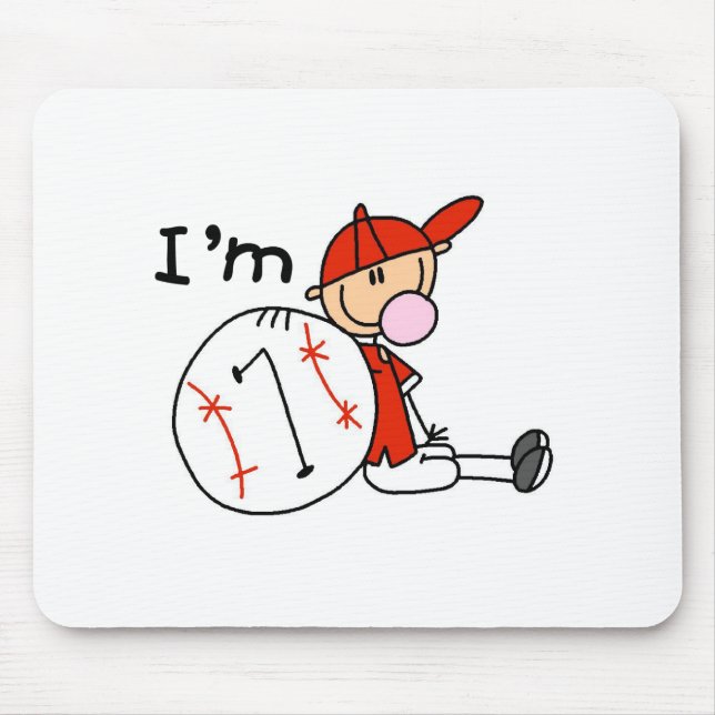 Boy's Baseball I'm 7 Mouse Mat (Front)