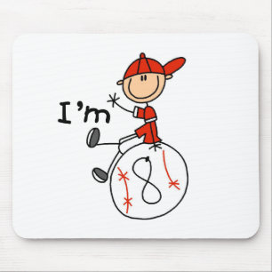 Boys Baseball I'm 8 Mouse Mat