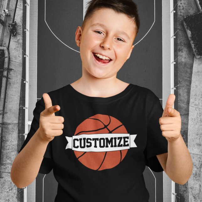 Boys' Basketball Player Custom Team/School Name T-Shirt (Creator Uploaded)