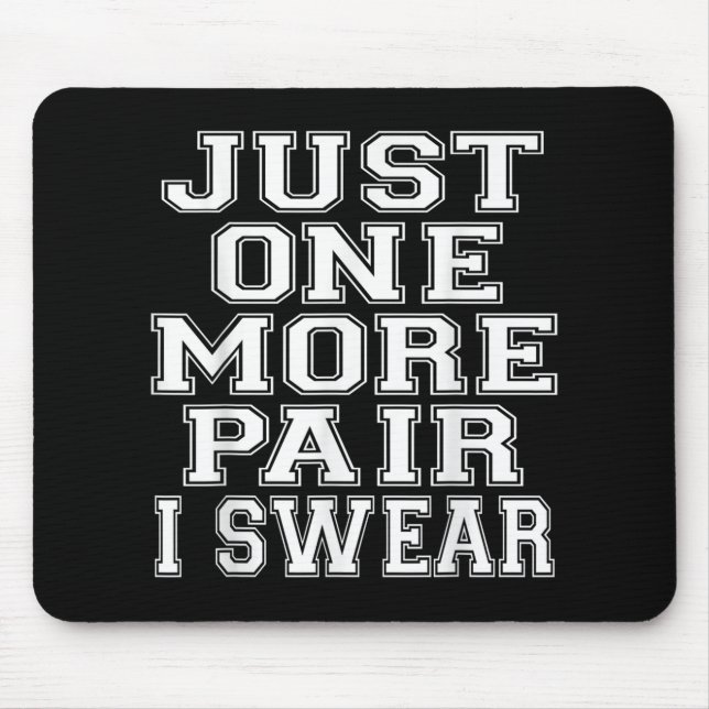 Boys Basketball Sneaker Head Just One More Pair Sn Mouse Mat (Front)