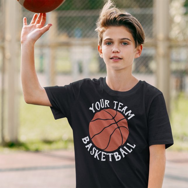 Boys Basketball Team, Player Name & Jersey Number T-Shirt (Creator Uploaded)