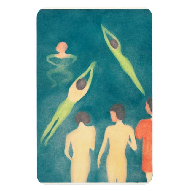 Boys Bathing 1896 By Edvard Munch Magnet (Vertical)