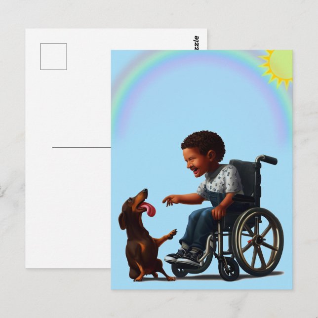 Boys Best Friend Dachshund Postcard (Front/Back)