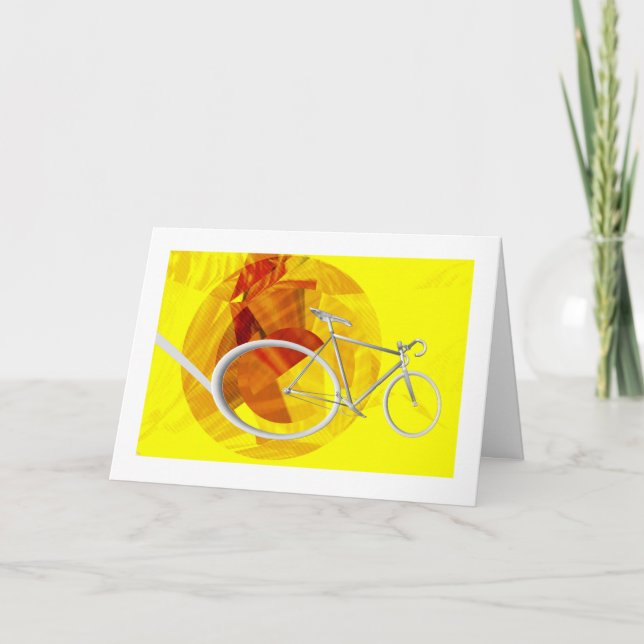 Boy's Bicycle Birthday Greeting Card (Front)