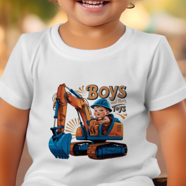 Boys Big Mighty Construction Machine Toddler T-Shirt (Creator Uploaded)