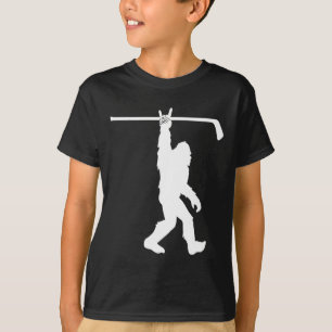 Boys Bigfoot Hockey Funny Sasquatch Rock An Roll Y T-Shirt