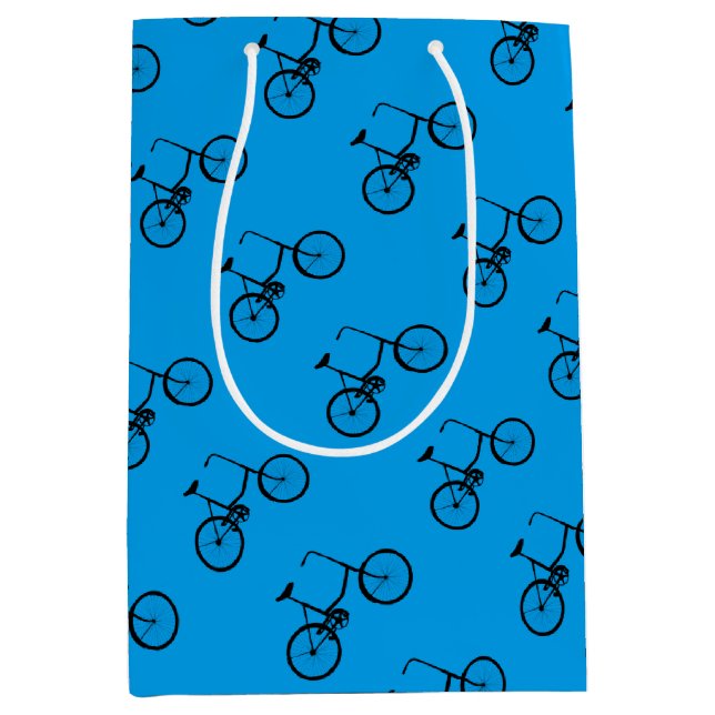Boys Bike Pattern  Medium Gift Bag (Front)