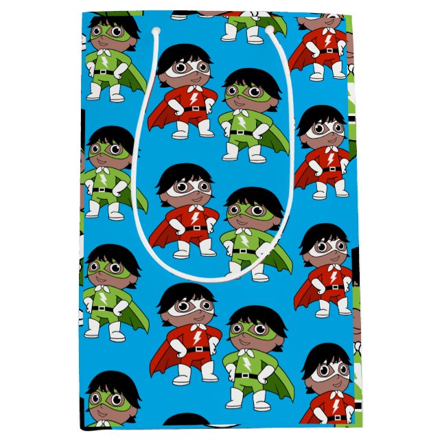 Boys Birthday Action Hero Medium Gift Bag (Front)