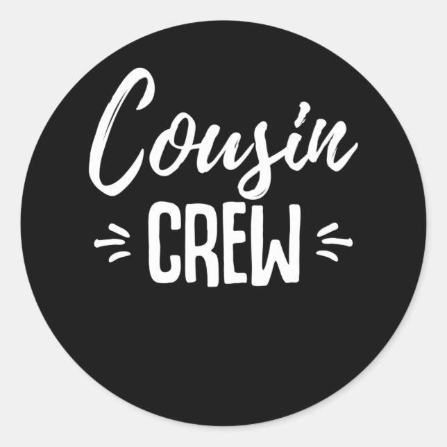 Boys Birthday Big Cousin Crew Celebration Classic Round Sticker (Front)