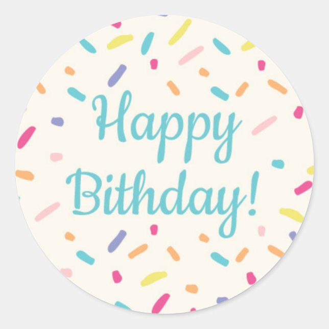 Boy's Birthday - Doughnut Party - Sticker 3 (Front)