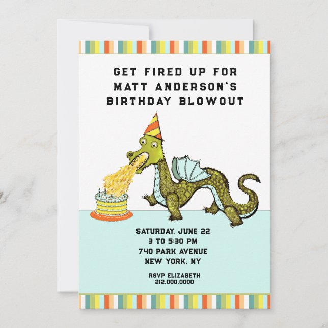 boys birthday invitations (Front)