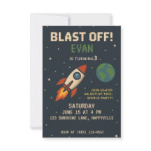 Boys Birthday - outter space space rocketship
