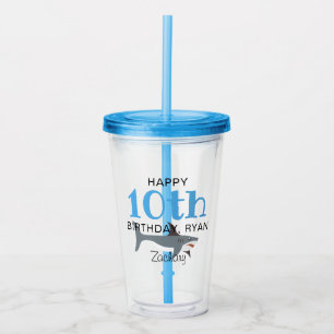 Boys Birthday Party Age Personalised Favour Acrylic Tumbler