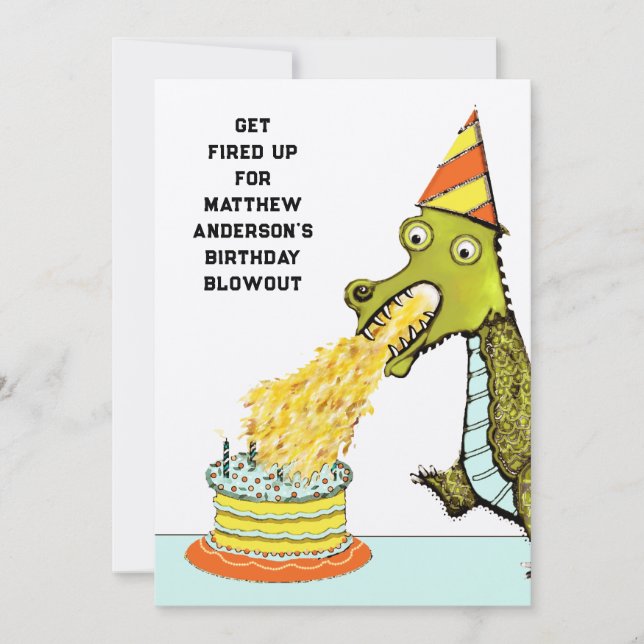 Boys Birthday Party Invitation (Front)