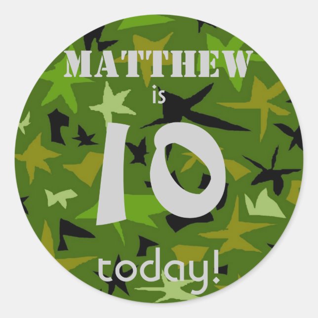 Boy's Birthday Personalised Stickers (Front)