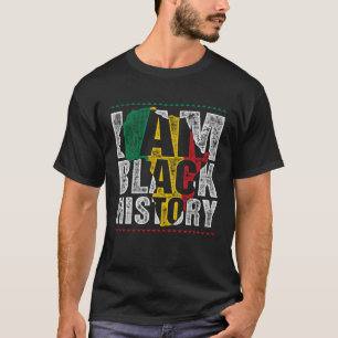 Boys Black History Month I am Black History Vinta T-Shirt