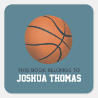 Boys Blue This Book Belongs Basketball Kids