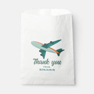 Boys Blue Travel Aeroplane Kids Birthday Favour Bags