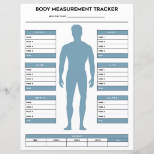 Boys Body Measurements Tracker Weight Loss Chart