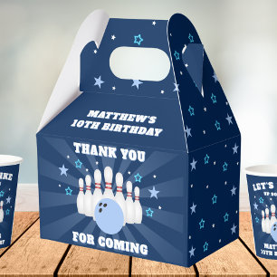 Boy's Bowling Birthday Party Favour Box