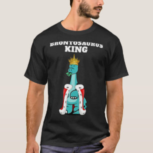 Boys Brontosaurus King Dinosaur Mens Brontosaurus T-Shirt