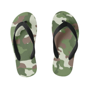 Boys camo pattern lovers  kid's flip flops