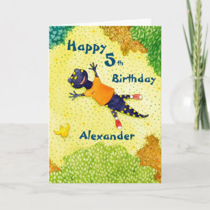 Boy's Cartoon Birthday Card