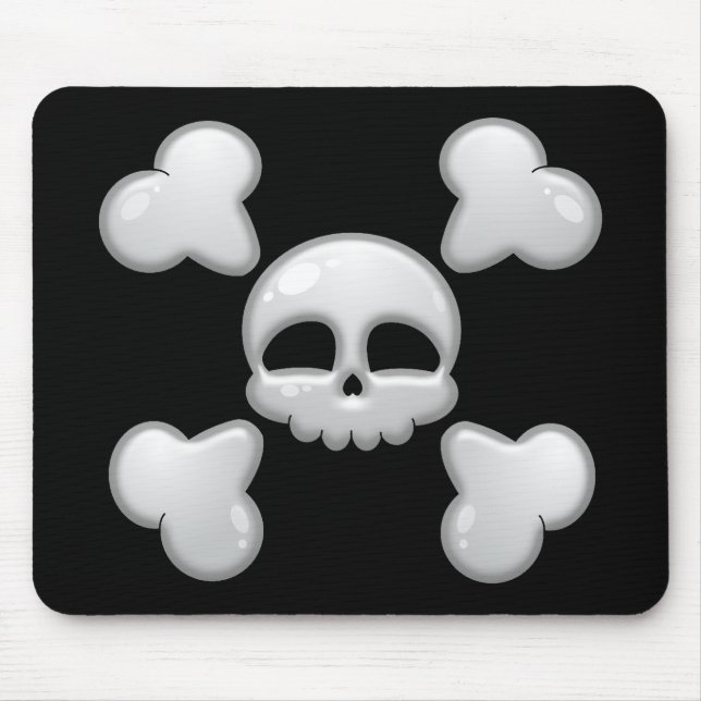 Boy's Cartoon Skull Mousepad (Front)
