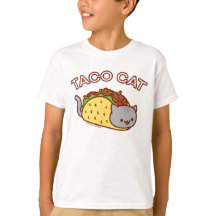 Boy's Cat T-Shirt - "TACO CAT"
