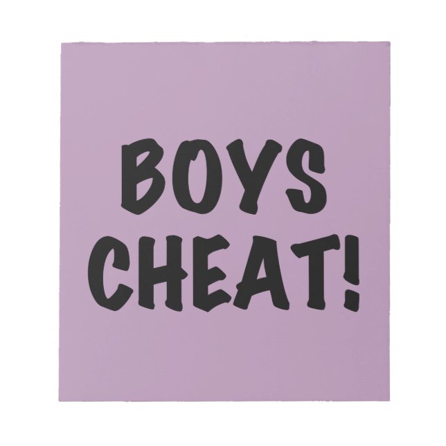 Boys Cheat Notepad (Front)