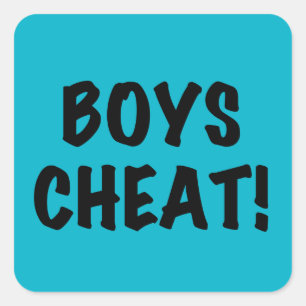 Boys Cheat Square Sticker