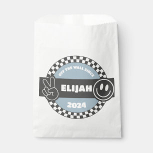 Boys' Chequered Skateboard Groovy Rad Birthday Favour Bags
