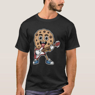 Boys Chocolate Chip Girls Funny Cookie Rock Guitar T-Shirt