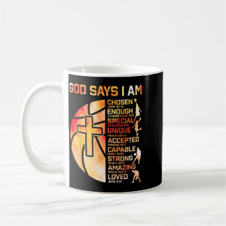 Boys Christian Basball God Says Religious Graphic Coffee Mug