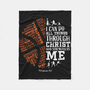 Boys Christian Bysketbyll Bible Verses Men Women K Fleece Blanket