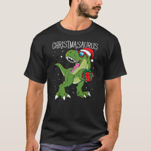 Boys Christmasaurus Christmas Dinosaur Dino Family T-Shirt
