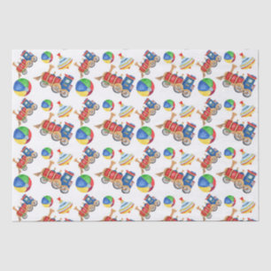 Boy's Colourful Toys Tissue Paper