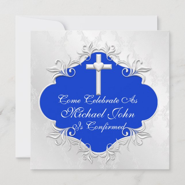 Boys CONFIRMATION Invitations Design (Front)