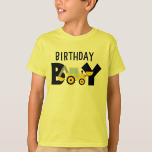 Boys Construction Birthday Party Tee