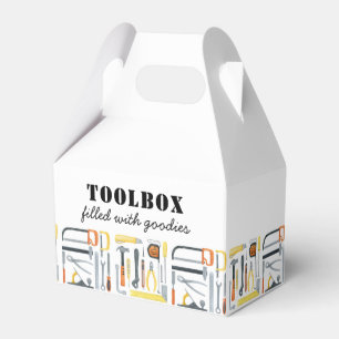 Boy's Construction Builder Toolbox Birthday  Favour Box