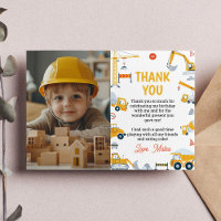 Boys Construction Vehicles Birthday Photo