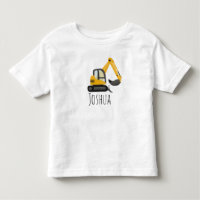 Boys Construction Zone Digger Excavator and Name
