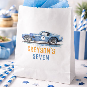 Boys Cool Blue Racing Car Kids Birthday Favour Bags