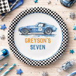 Boys Cool Blue Racing Car Kids Birthday Paper Plate<br><div class="desc">Make your little racer’s birthday party unforgettable with these cool blue racing car paper plates! Perfect for a boys' birthday celebration, these fun and vibrant plates feature a sleek racing car design that will have your guests revving their engines. Ideal for serving cake, snacks, or treats, they’re durable and designed...</div>