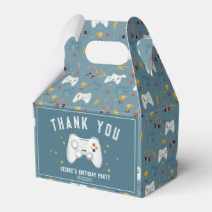 Boys Cool Blue Video Game Kids Birthday Favour Box