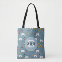 Boys Cool Blue Video Game Kids Monogram