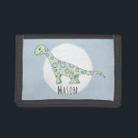 Boy's Cool Doodle Jurassic Dinosaur with Name Tri-fold Wallet<br><div class="desc">This cool design is a part of a collection featuring cute dinosaurs for little boy's apparel and accessories. This children's design features a hand drawn jurassic doodle dinosaur and can be personalised with your boy's name. Perfect for your child's first wallet. Check out our store for other dinosaur designs!</div>