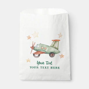 Boys Cool Modern Colourful Aeroplane Birthday Part Favour Bags