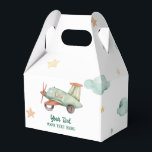 Boys Cool Modern Colourful Aeroplane Birthday Part Favour Box<br><div class="desc">Paper Favour Box,  Gable 4.5x2.75x5.5</div>