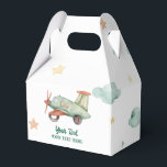 Boys Cool Modern Colourful Aeroplane Birthday Part Favour Box<br><div class="desc">Paper Favour Box,  Gable 4.5x2.75x5.5</div>